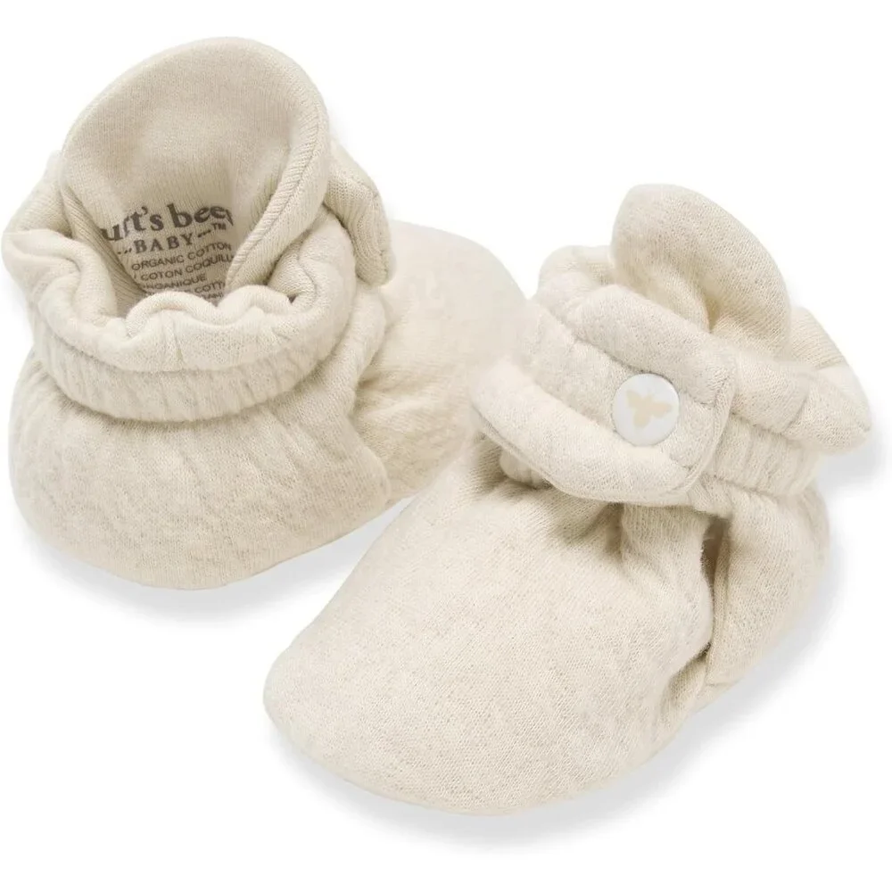 Unisex Newborn Baby Quilted Oat Organic Cotton Essentials Shoes Booties